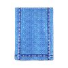Large blue silk scarf featuring Islamic pattern print