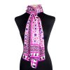 Pink scarf made of silk with Islamic Art Print