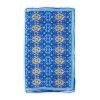 Fular de seda con estampado turco azul