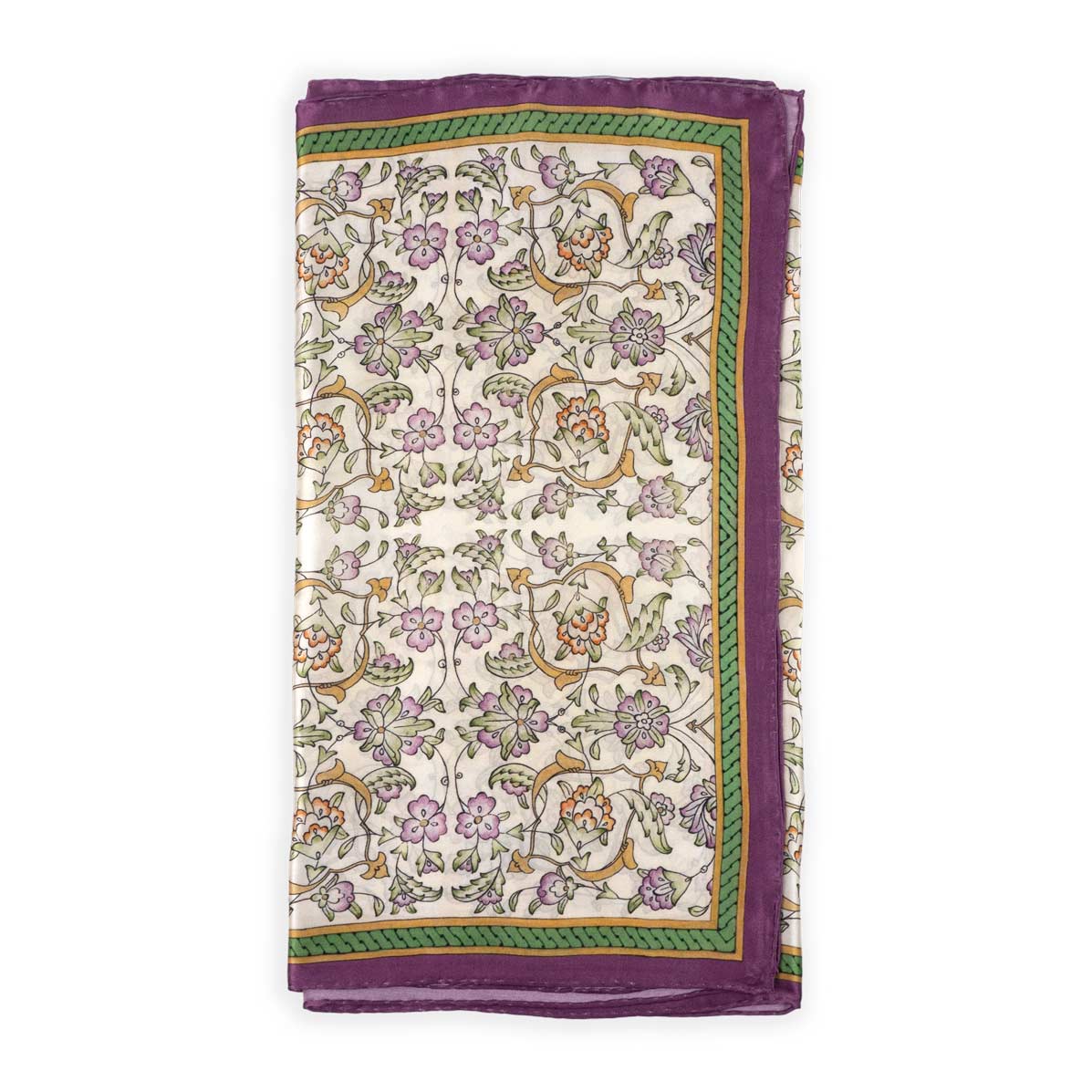 Pañuelo de seda con estampado turco morado