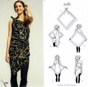How to make a dress with a scarf