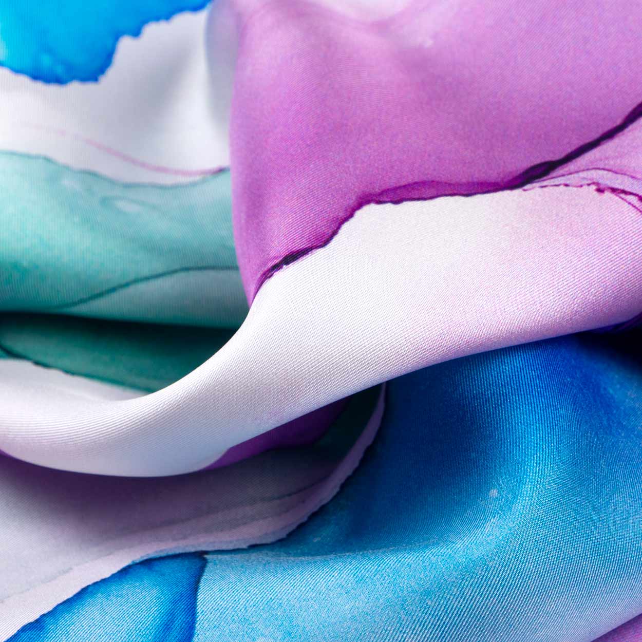 Detail of purple silk scarf
