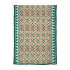 Islamic art inspired green and orange foulard
