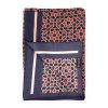 Blue and red scarf for men featuring islamic art print