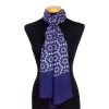 Blue and gray scarf for men or women