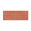 Rectangular silk scarf with multicolored print inspired by Indonesian designs