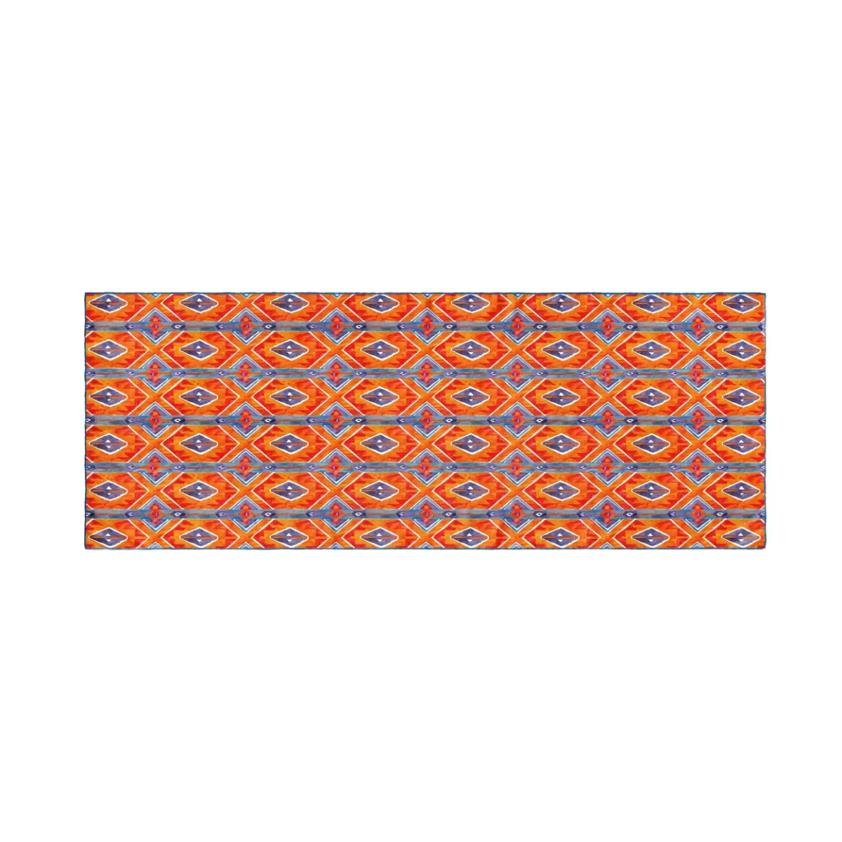 Pañuelo de seda rectangular con estampado multicolor inspirado en los diseños de Indonesia