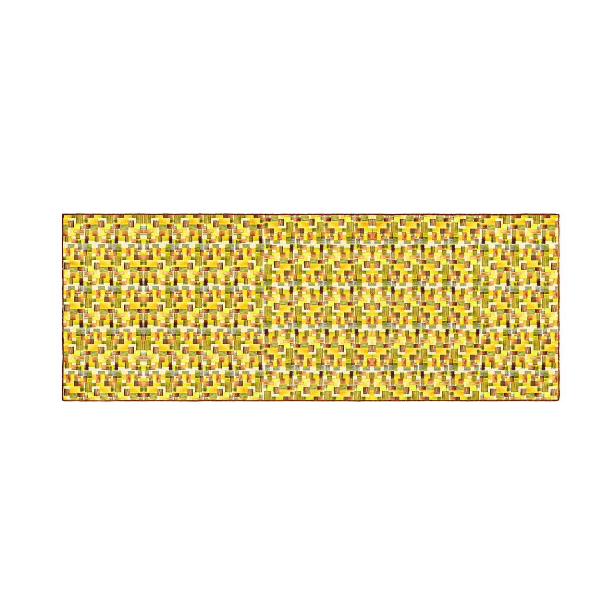 Pañuelo de seda amarillo rectangular